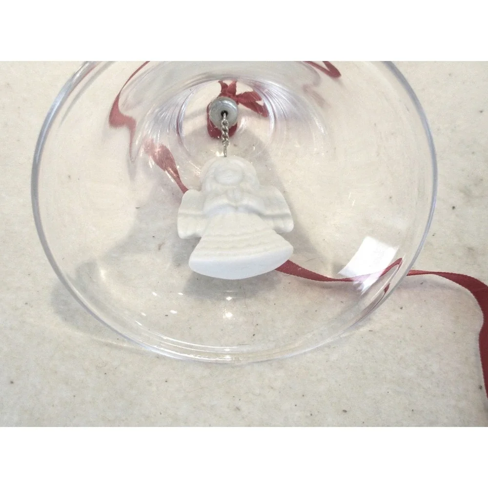 Crystal Angel Bell Ornament, Christmas,‎ Holiday Décor, Avon, Gallery Originals,